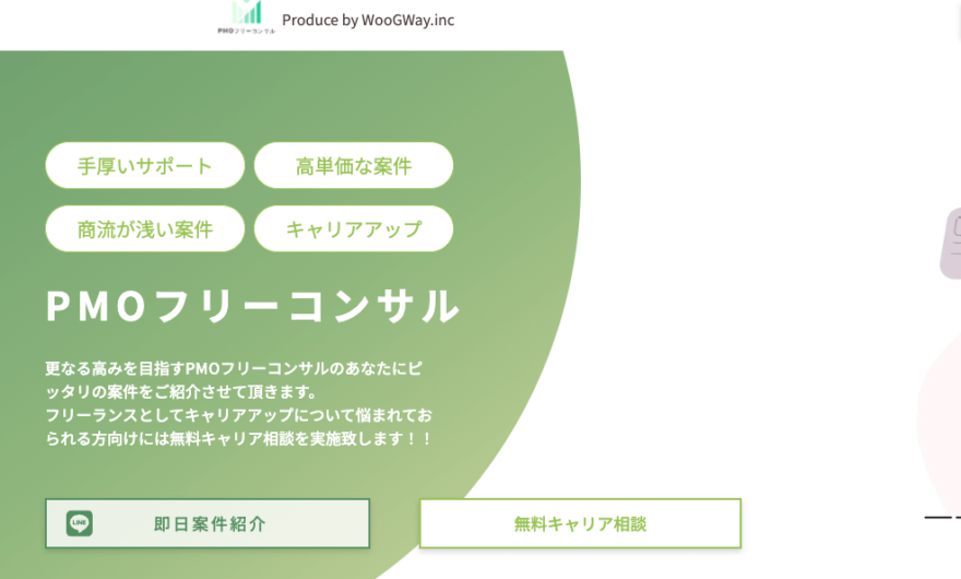 PMOフリーコンサルのサービスイメージ