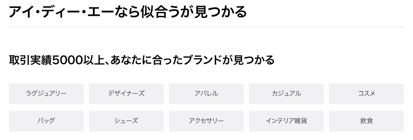 iDAのブランド実績